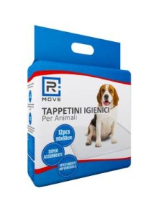 RMove 1Conf. da 12pz 60x60cm Tappetini Igienici Animali