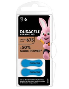 Duracell ActiveAir Batterie 6pz Acustiche Medical DA675...